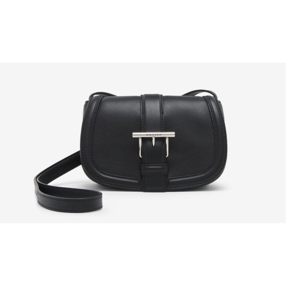 ALEXANDER MCQUEEN Mini T-Bar Satchel in Black